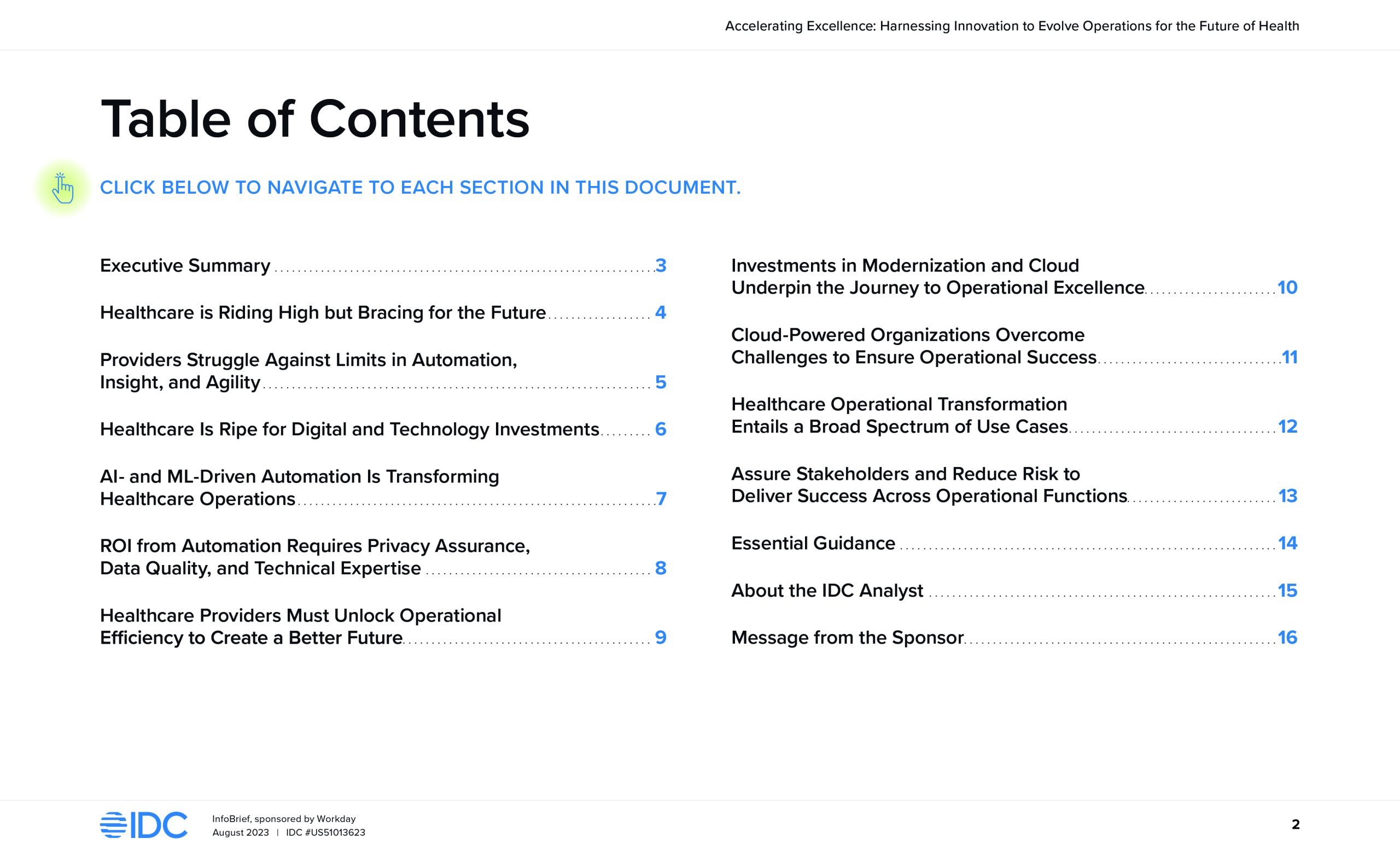 Accelerating Excellence Harnessing Innovation to Evolve Operations for the Future of Health