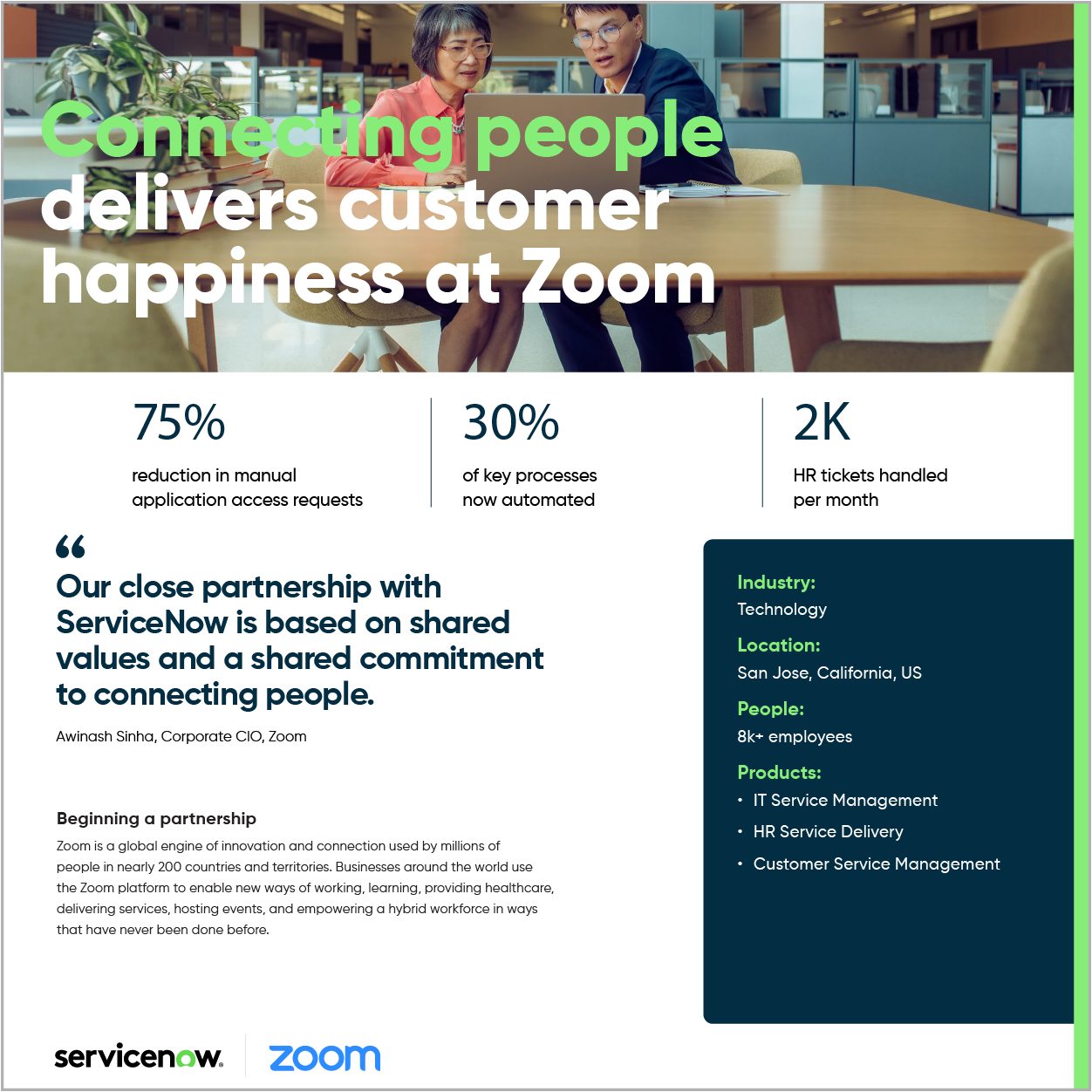 Connecting people delivers customer happiness at Zoom