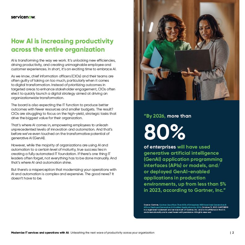 Modernize IT services and operations with AI