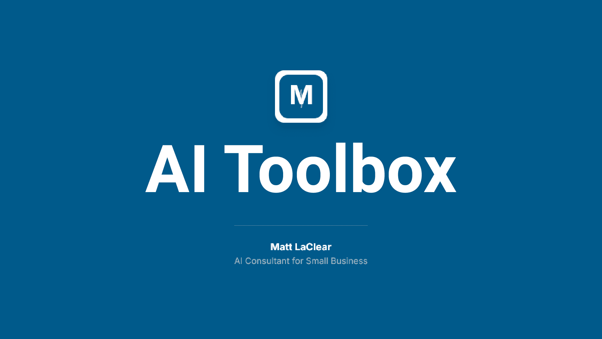 AI Consultant Launches Free Toolbox to Level the Playing Field for Main Street Businesses