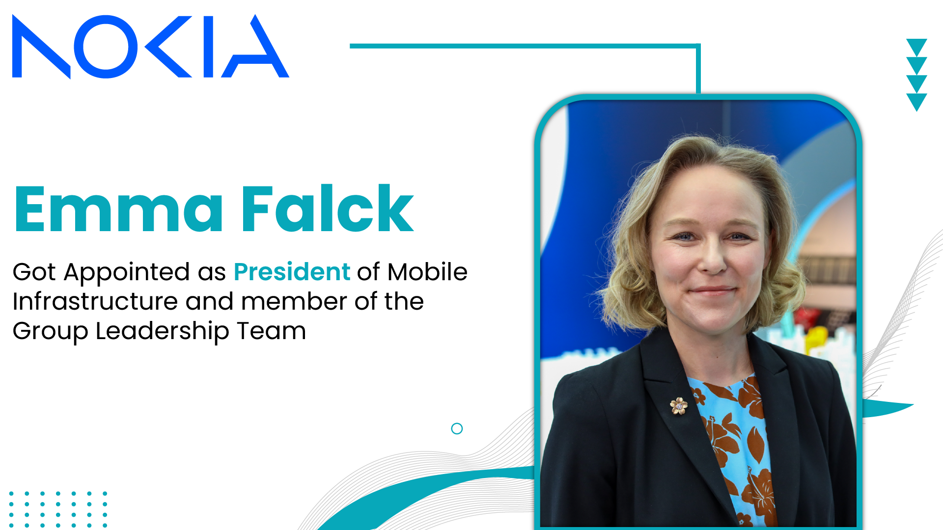 Nokia Appoints Emma Falck as President of Mobile Infrastructure